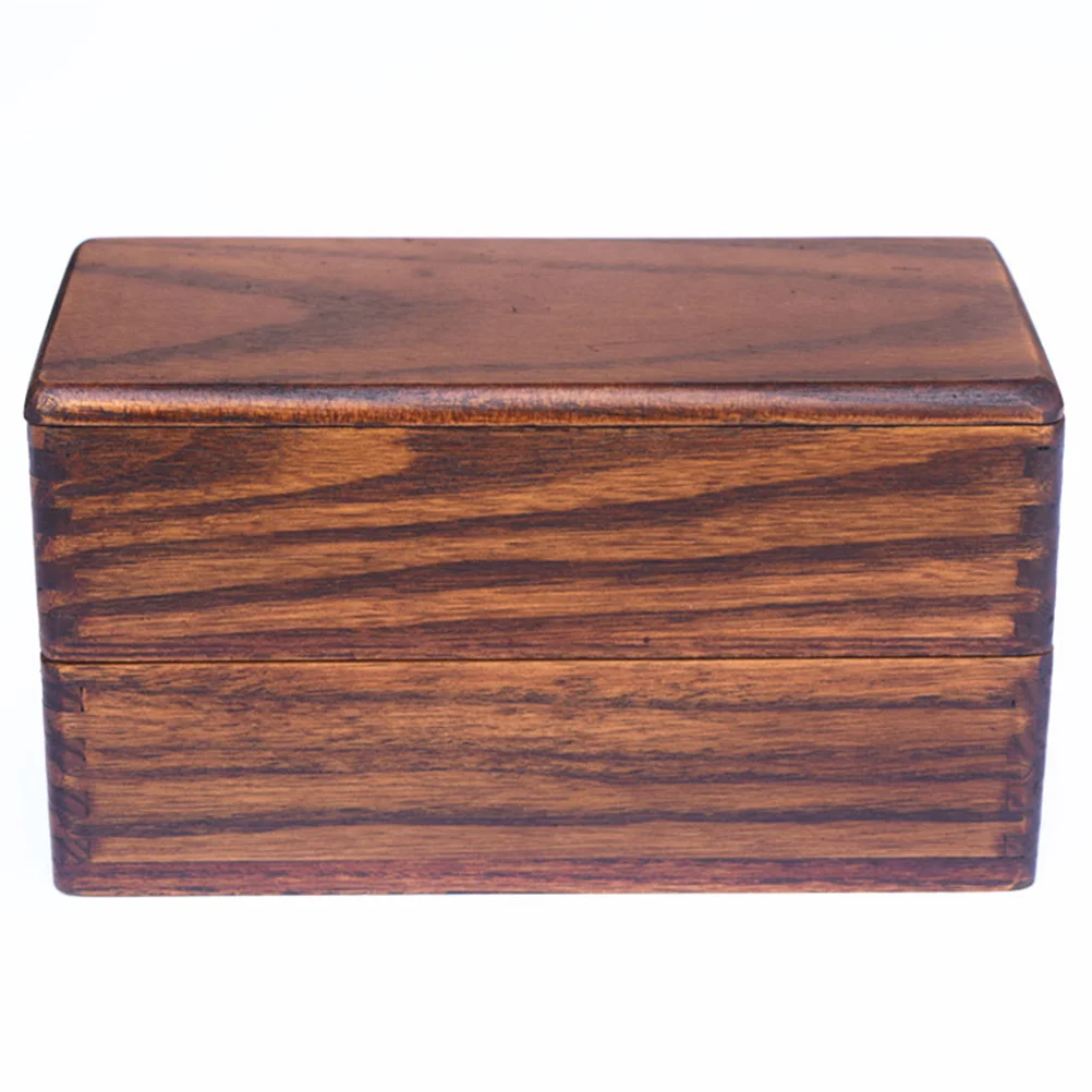 

1Pcs Wooden Bento Box Double Layer Lunch Container Eco Friendly Easy Carry Student Worker Food Storage Case