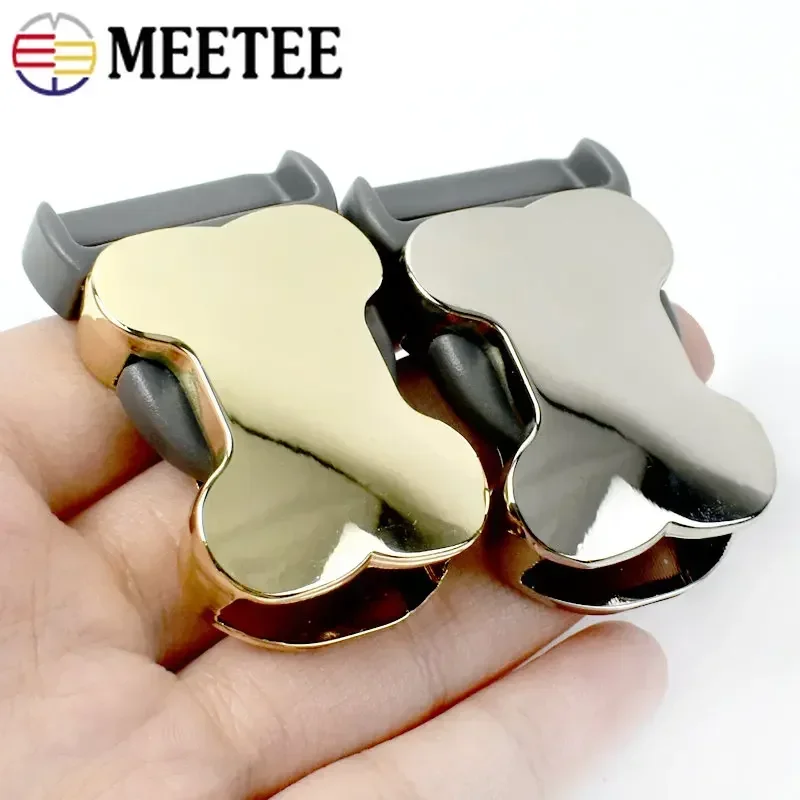 2/5Pcs 10/15/20/25mm Cute Bone Metal Buckles Dog Collar Side Release Buckle Insert Adjust Clasp Bags Belt Luggage Accessories