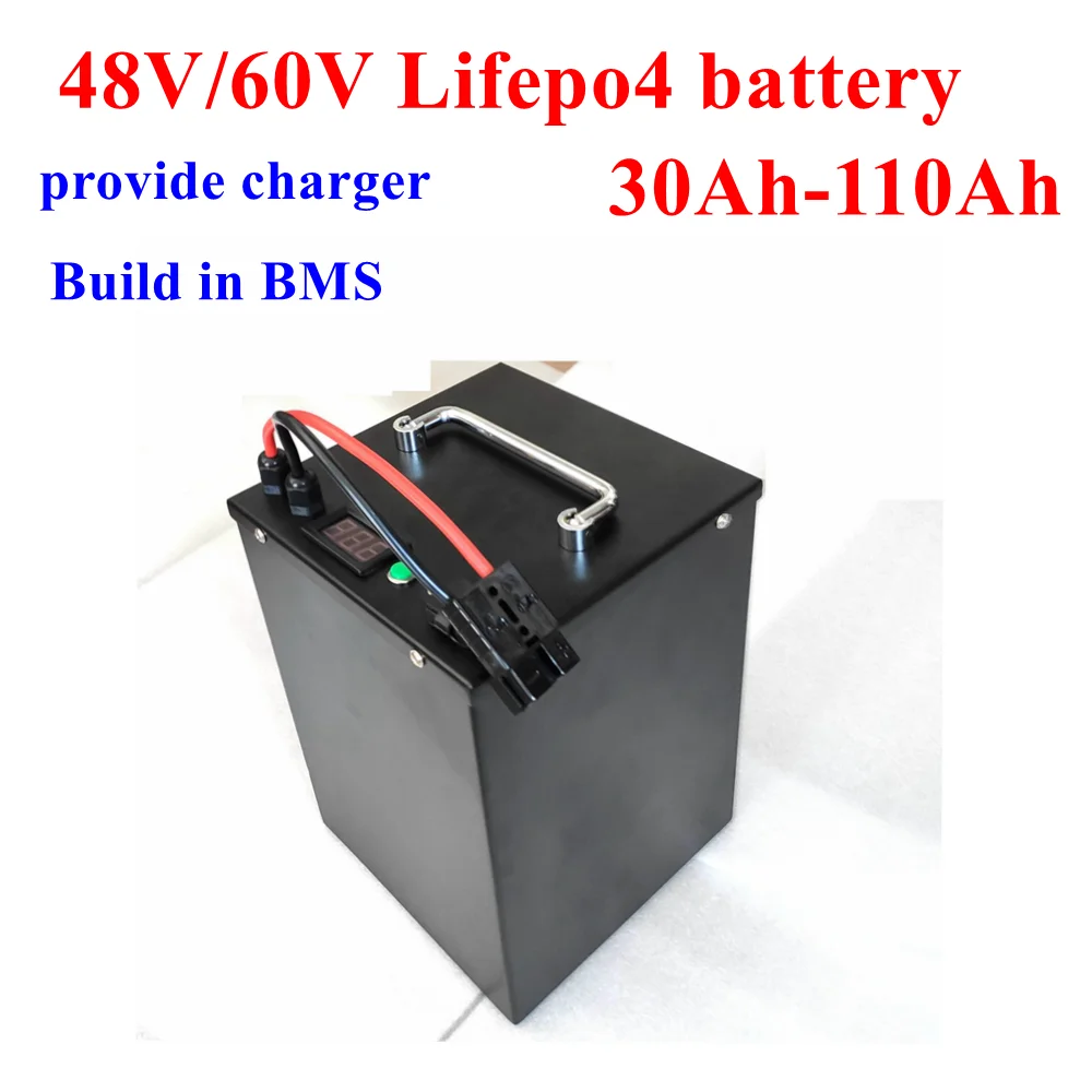 bms 16s 48v lifepo4 ebike battery pack 20s 60V 30AH 50AH 60AH 90AH 110AH for 6000w Golf cart RV EV inverter Solar System