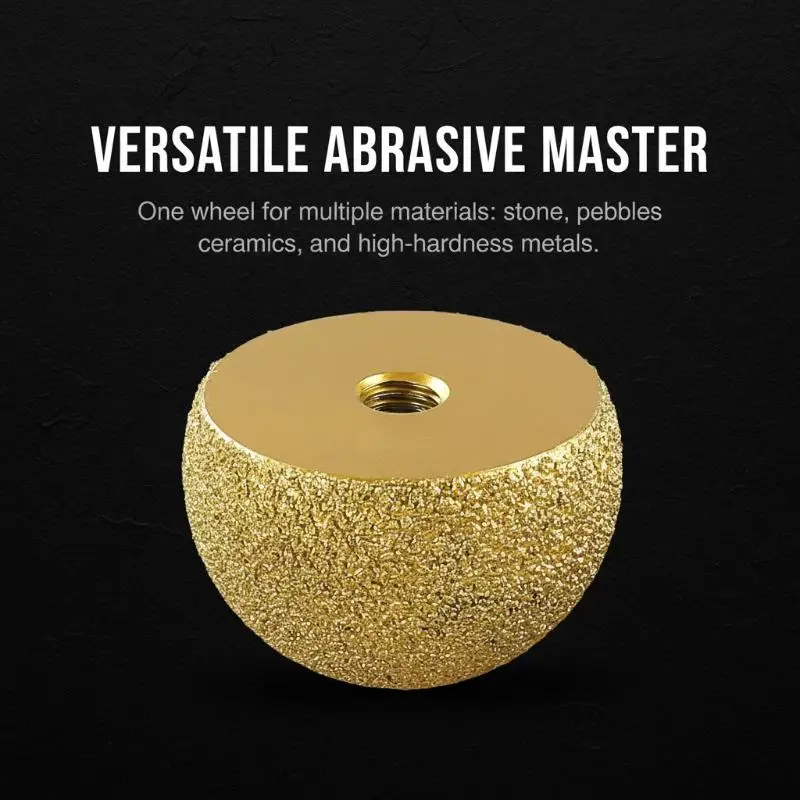 30/40/50mm Brazed Diamond Mushroom Head Grinding Bits – for Inner Arc, Bowl Bottom Trimming & Polishing on Stone, Ceramics