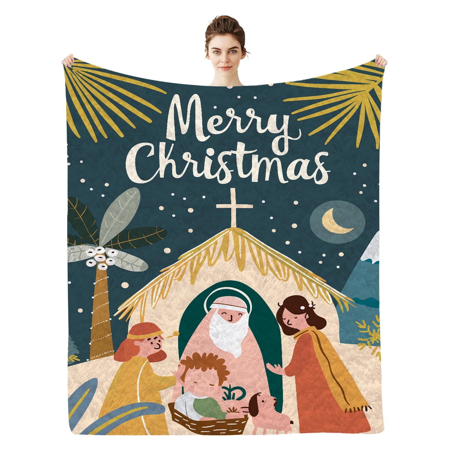 

Women Sleeping Blanket Christmas Halloween Holiday Ambiance Bedroom Background Fabric Living Room Tapestry Home Decoration