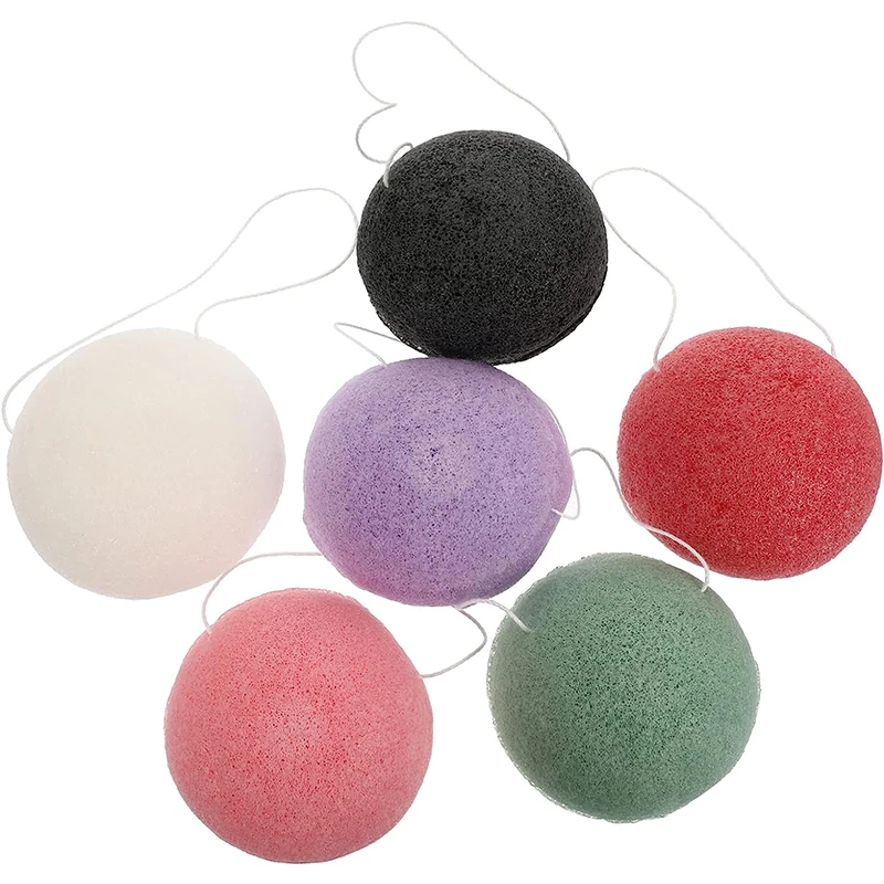 25pcs Custom Logo 100% Natural Fiber Organic Facial Sponge For All Skin Type Cleaning Sponge Konjac Sponge