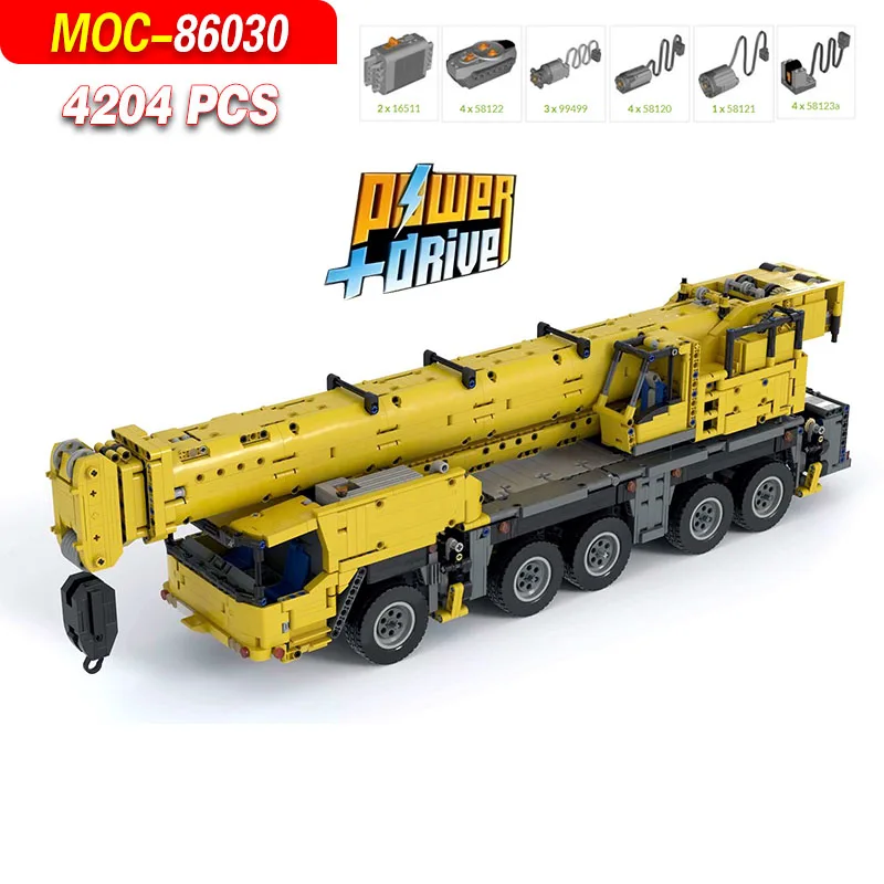MOC-86030 5250L Mobilkran Baustein-Modellbausatz - 4204 Teile Maschinenbau Allgemeines System Konstruktionsspielzeug Geschenk