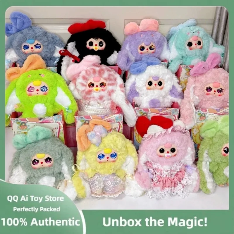 

Original In Stock Baby Three Rabbit Return Series Blind Box Plush Vinyl Face Doll Bag Decoratiion Pendant Toys Kawaii Girl Gift