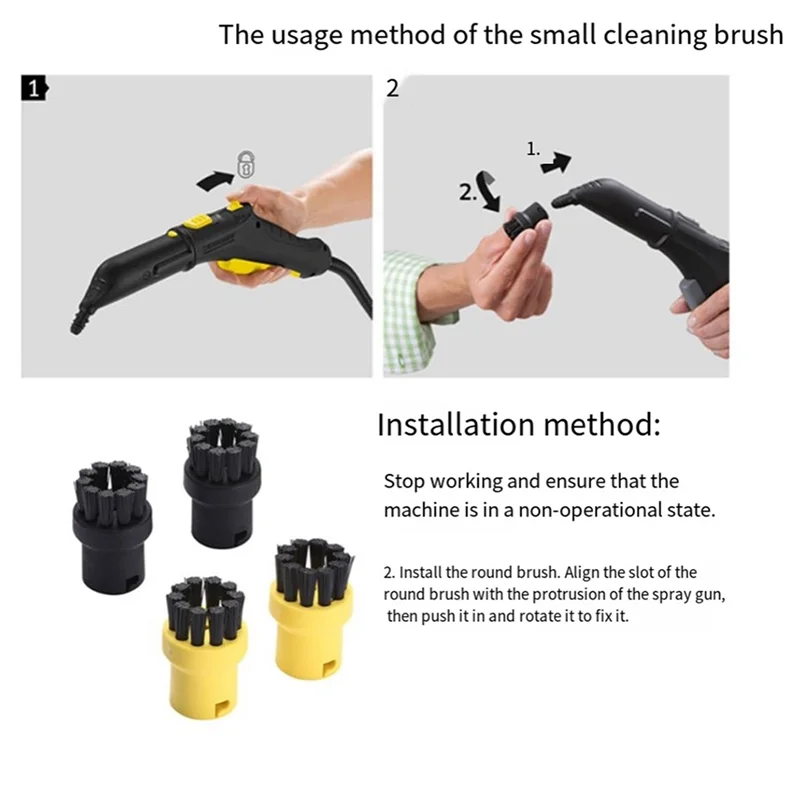 

ABJI-подходит для пароочистителей Karcher. Паровая удлинительная насадка включает насадку, щетку и ткань.