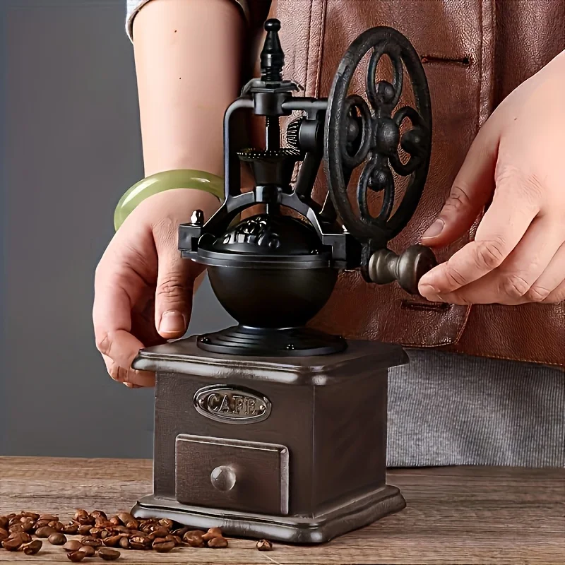 

Manual Coffee Grinder Hand Crank Retro Coffee Bean Mill Portable Home Use Fast Shipping