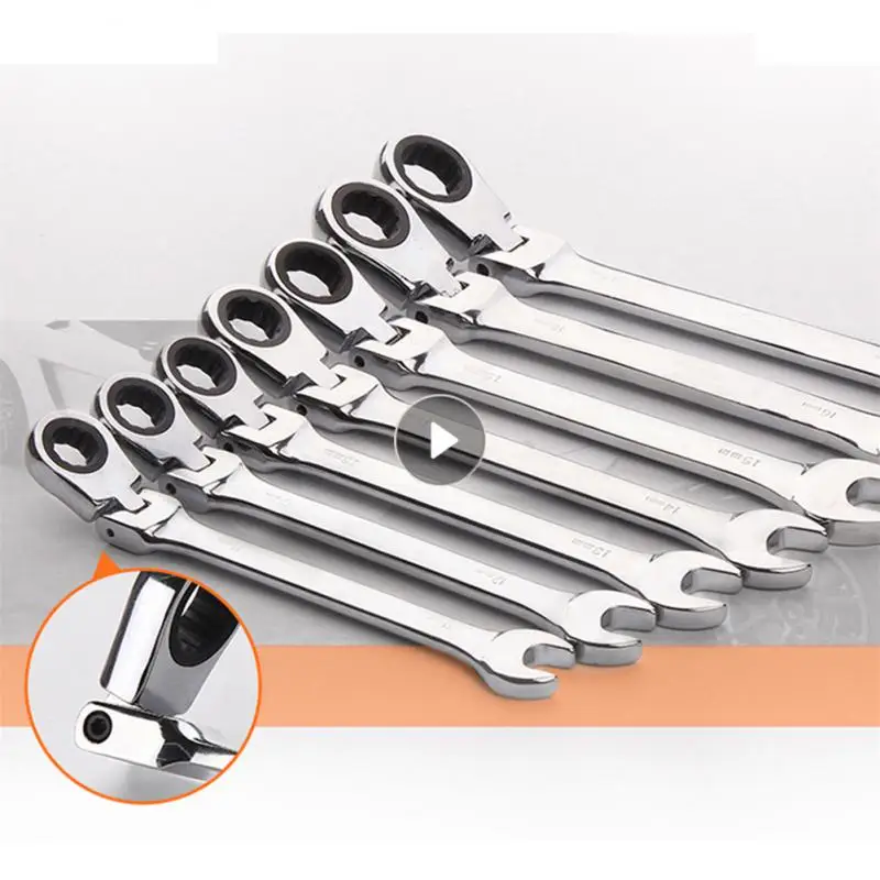 Combination Ratchet Wrench With Flexible Head, Dual-purpose Ratchet Tool, Ratchet Combination Set. Car Hand Tool 6MM-17MM Wrench