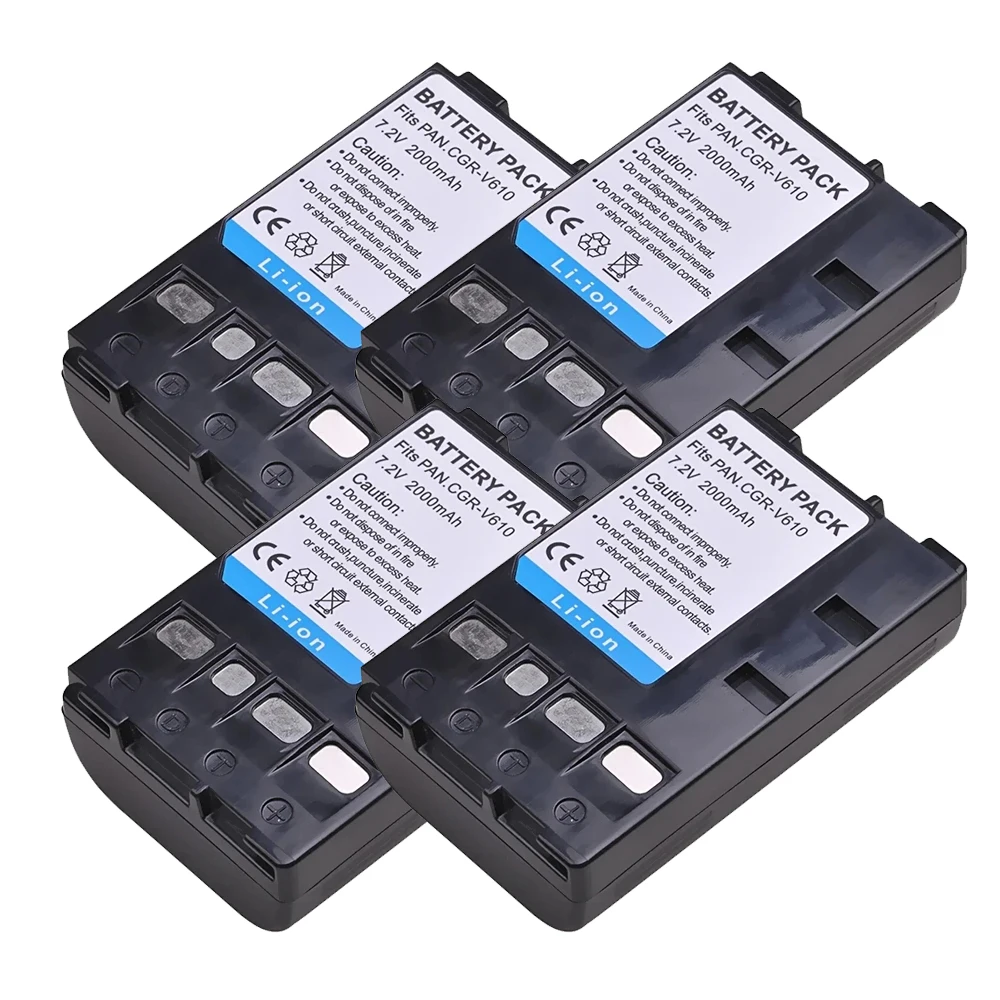 2000mAh CGR-V610 Battery CGR V610 for Panasonic NV-RX14 NV-RX17 RX18 RX18B RX37 VZ75 VX87 VZ30 RZ10 MJ011 NV-RS7 NV-NCO11