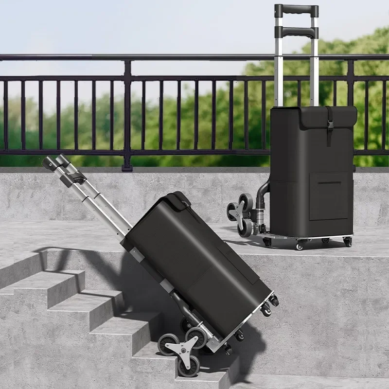 Folding Trolley Home Shopping Shopping Carrying Goods Luggage Cart Pick Up Express Light Carrying Small Tie Rod Climbing Trailer