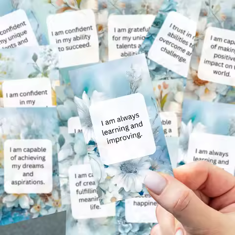 60pcs Women Affirmation Cards, Daily Positive Quotes, Self-Encouragement Motivational Cards for Mental Wellness, Gifts Idea