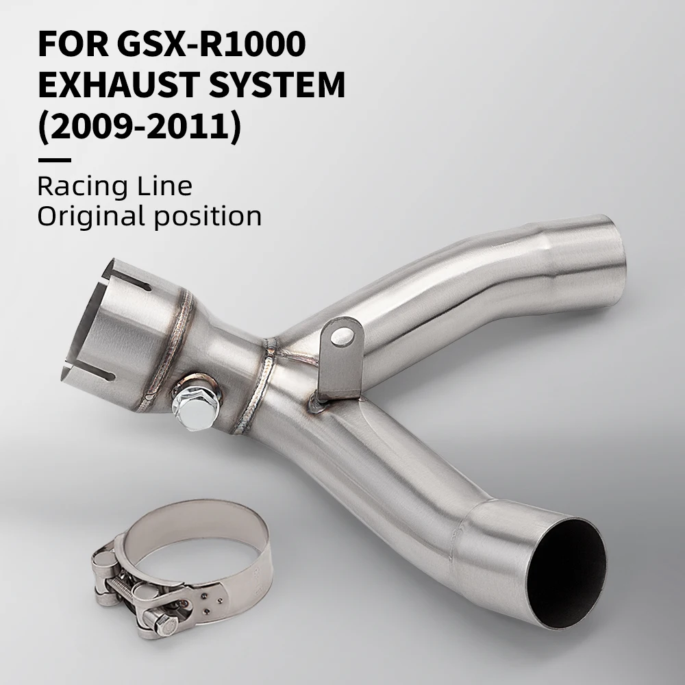 

For GSX-R1000 exhaust system (2007-2011) exhaust pipe middle pipe stainless steel