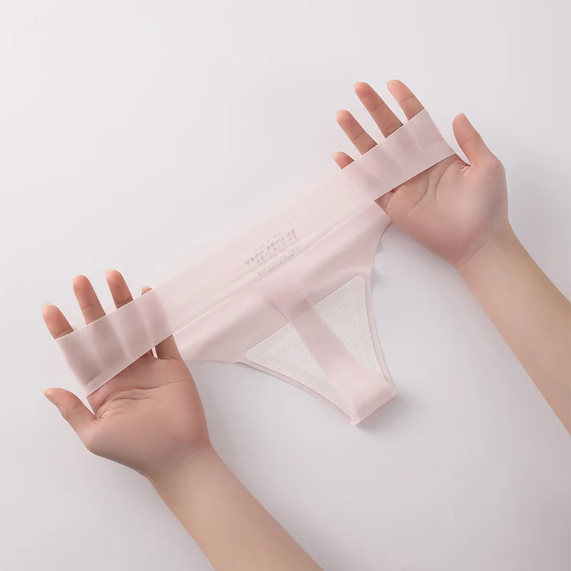 Бесшовные трусики для йоги для женщин, спортивные стринги, трусики из ледяного шелка, нижнее белье, сексуальное горячее женское нижнее белье, трусы, прозрачные Linergie