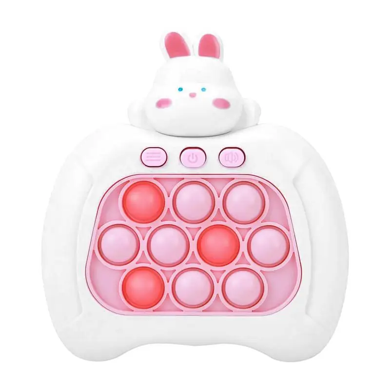 

Quick Push Game Console Interactive Educational Rabbit Design Fidget Toys Breakthrough Puzzle Pop Game Machine For 6-9 Years Old