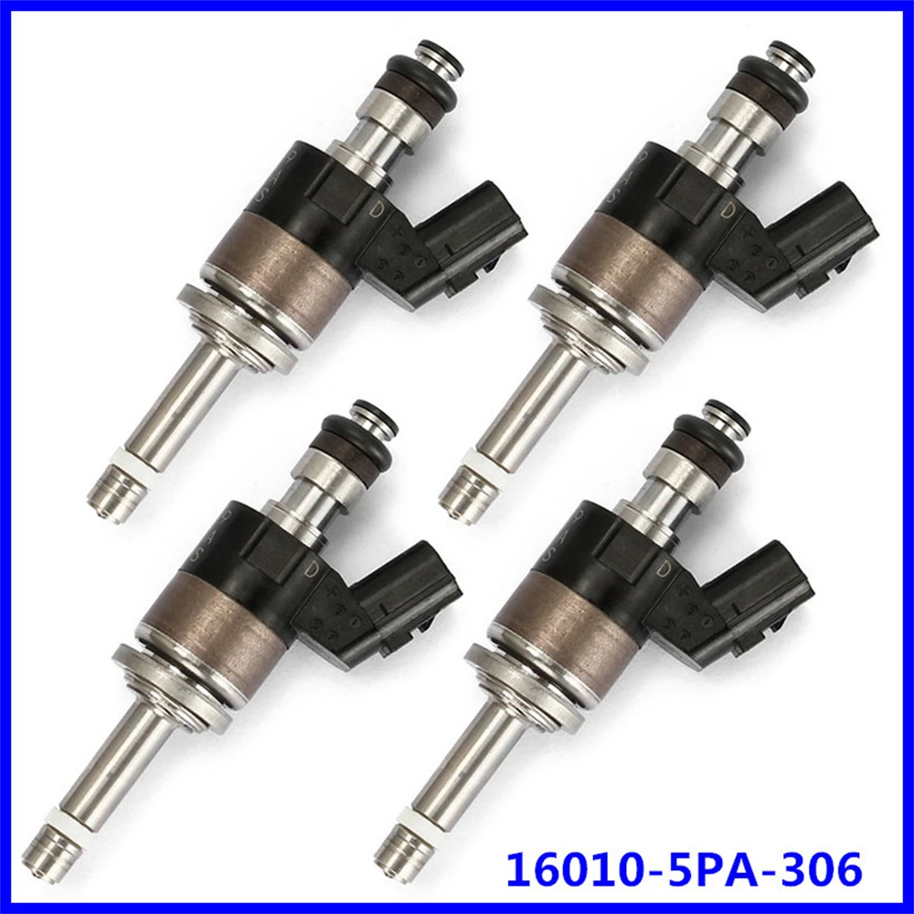 4Pcs Fuel Supply Injector New 16010-5PA-306 16010-5PA-305 For Honda  Accord CRV Practical And Durable