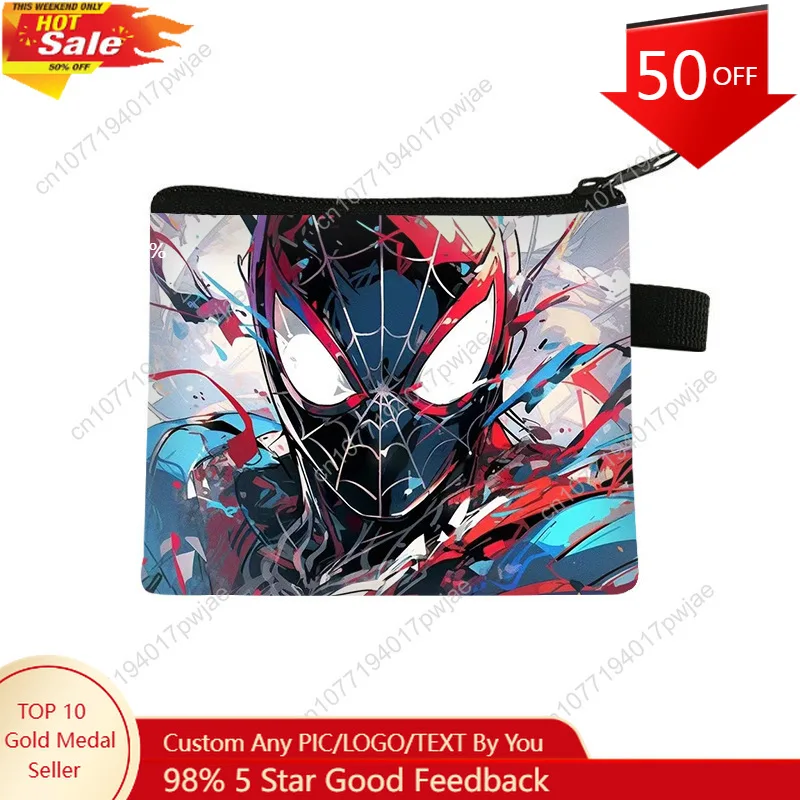 

Marvel Spider-Man Coin Purse — Cute Cartoon Mini Pouch, Earbud Case, and Zippered Card Holder