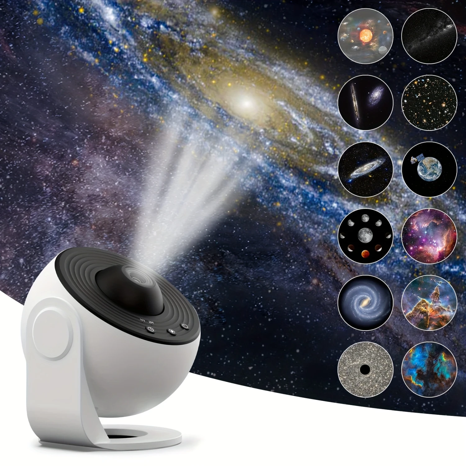 

1pc Star Projector Light, 12 In 1 Planetarium Projector, ° Rotating With Solar System Constellation Ceiling