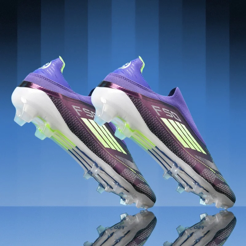 New Men Soccer Shoes Match Football Boots Training Outdoor Cleats Breathable Sport Boys Adult Long Spikes Non Slip Comfortable