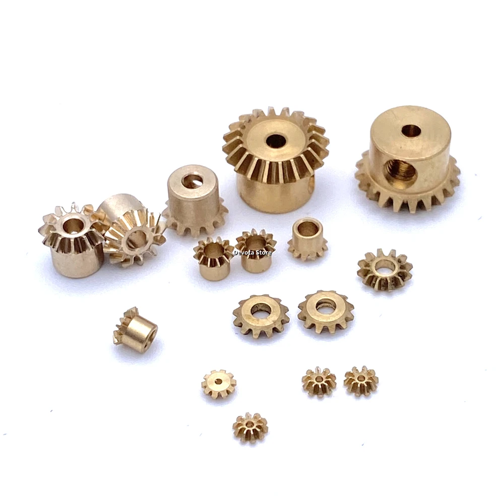 

1:1 Precision MINI Bevel Gear 0.3/0.8/1M 8/10/12/15 COPPER/STEEL 90-Degree Transmission Model Static Change Accessories