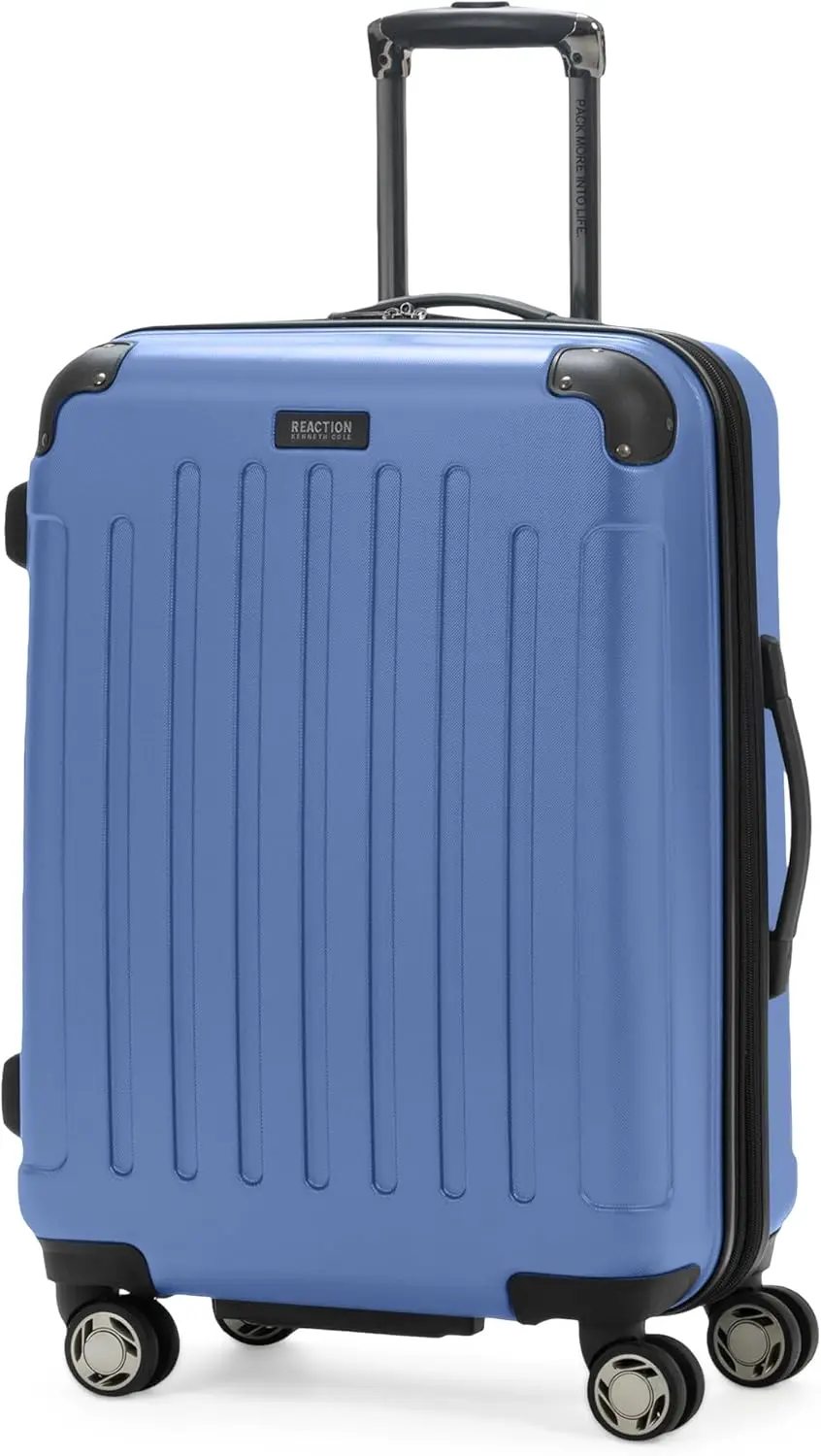 

24-Inch Hardside Luggage with 8-Wheel Spinners for Effortless Travel, Expandable Lightweight Suitcase in Periwinkle Blue