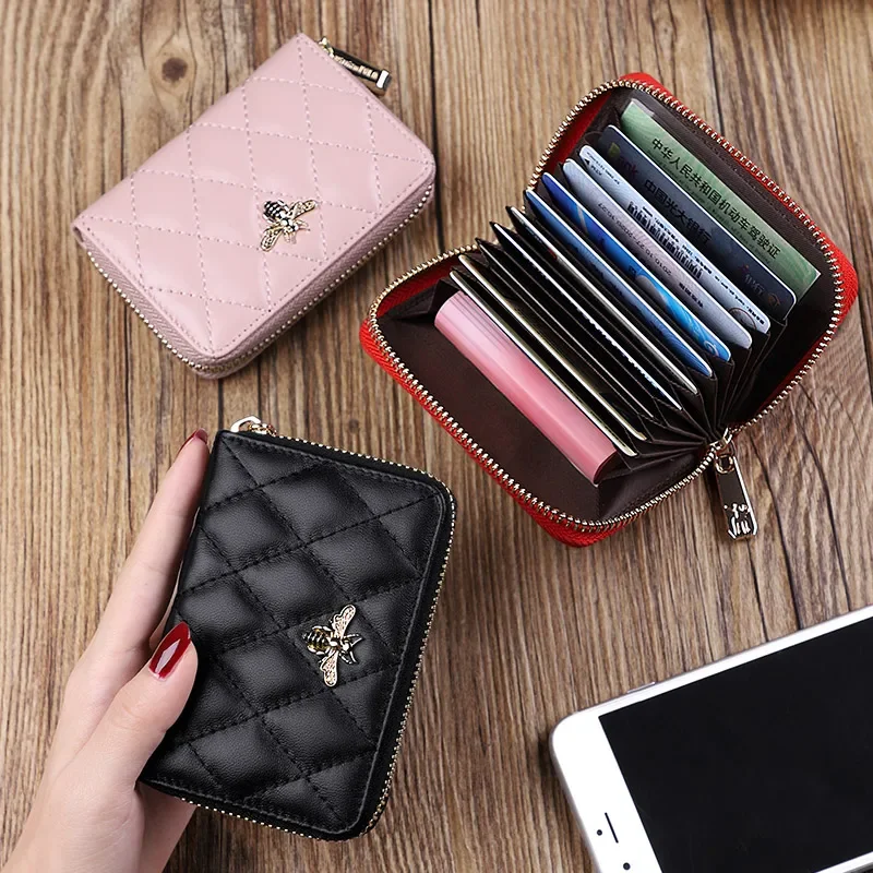 

Wallet women's leather new women's card bag short anti-theft brush small pocket purse money clip fashion women's bag