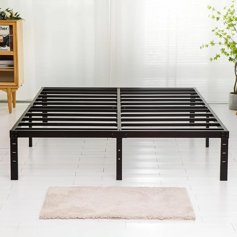 

Bed Frame, 3500lbs Heavy Duty Metal Platform, Sturdy and Noise-Free, 14 Inches High Bedframes with Ample Storage,