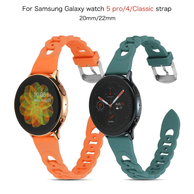 20mm/22mm Band for Samsung Galaxy 6 5 4/Classic/3/Active 2 40mm 44mm Smart Silicone Strap for huawei gt/Amazfit gtr-gts-4-3-pro