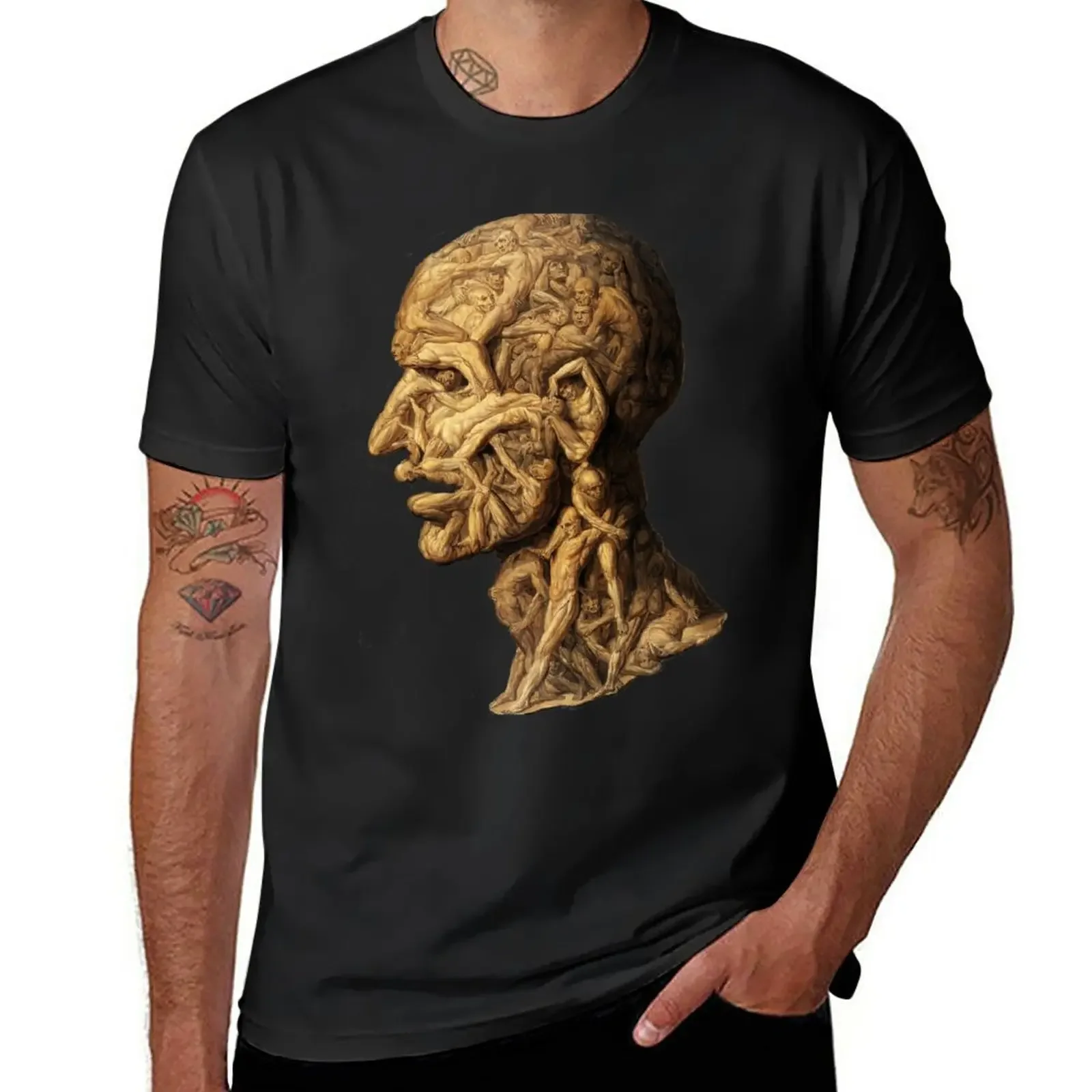 New HD Testa anatomica, restored, by Filippo Balbi (1806 - 1890) T-Shirt plus size tops boys t shirts mens t shirt graphic