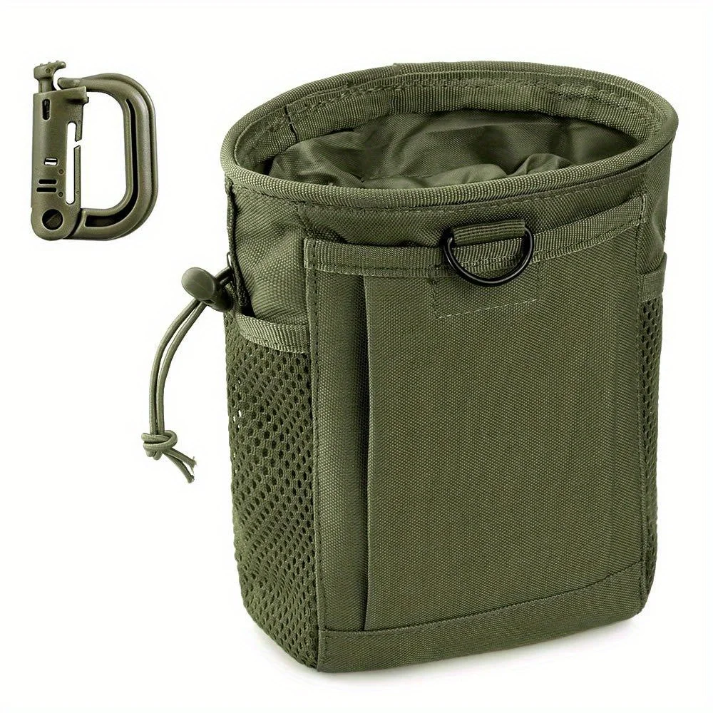 LUC Tactical Molle Dump Pouch,Hunting Magazine Recovery Pouch Drastring Ammo Bag Belt Waist Fanny Pack Adjustable Holster Bag