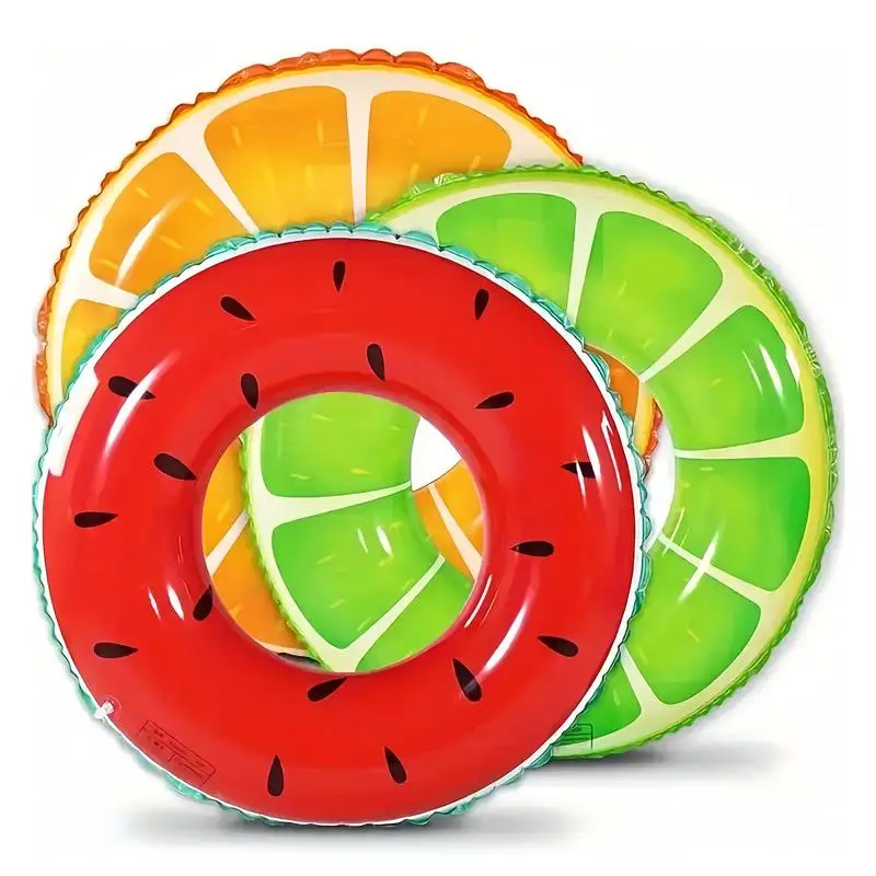 Anneau de natation gonflable en PVC, fruits pastèque Orange, cercle de natation pour adultes, Sport de plein air, plage, piscine, fête, anneau flottant