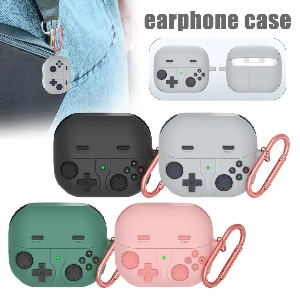 

Silicone protective cover For Samsung Galaxy Buds3/Buds 3Pro 3D Game console button design Earphone Accessories Cover With Hook