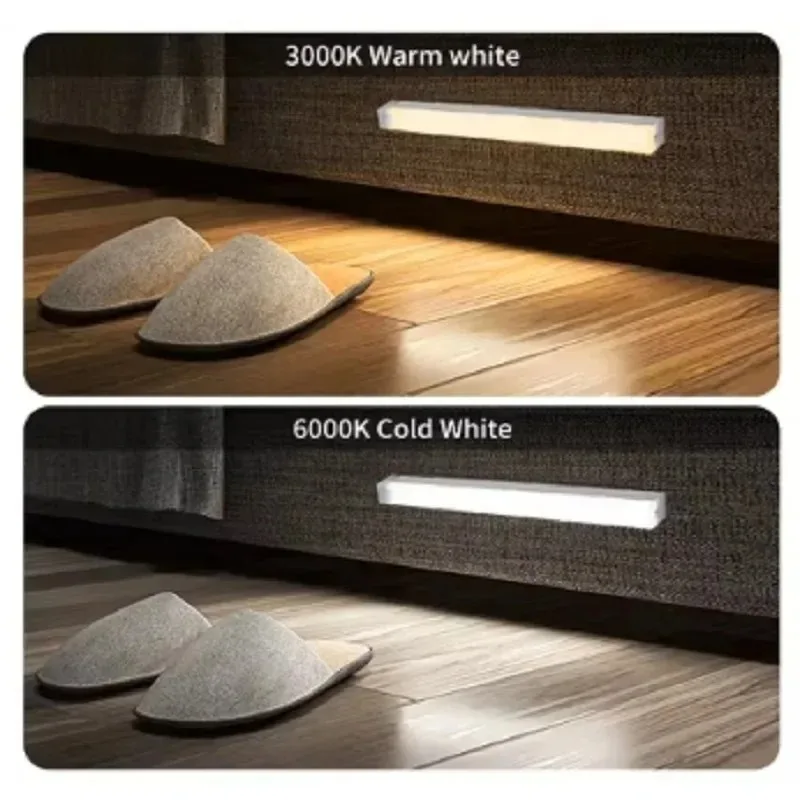 Rechargeable LED Bar Lights with Motion Sensor Dimmable Night Light Portable Induction Cabinet Lamp for Kitchen Room Type C