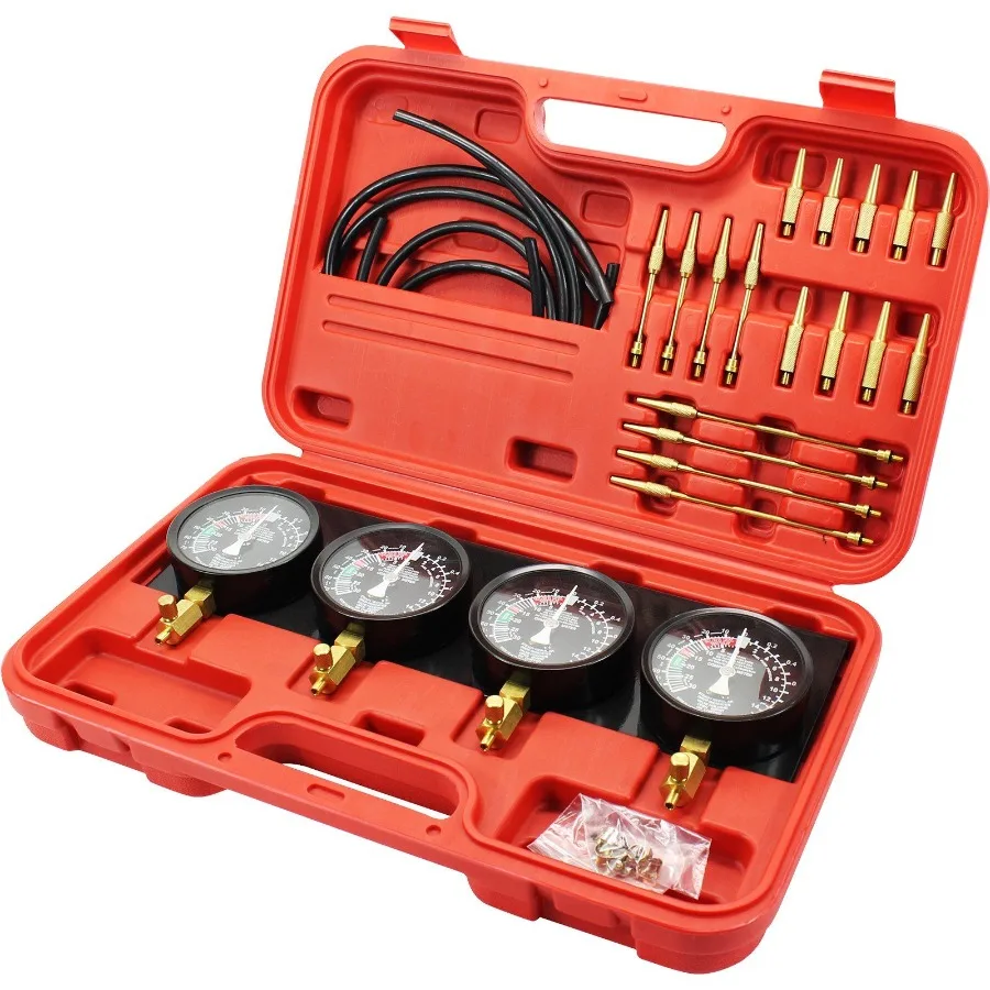 Fuel Vacuum Carburetor Synchronize Tool Kit Fuel Vacuum Carburetor Synchronizer carb sync Gauge Set with Rubber Hose