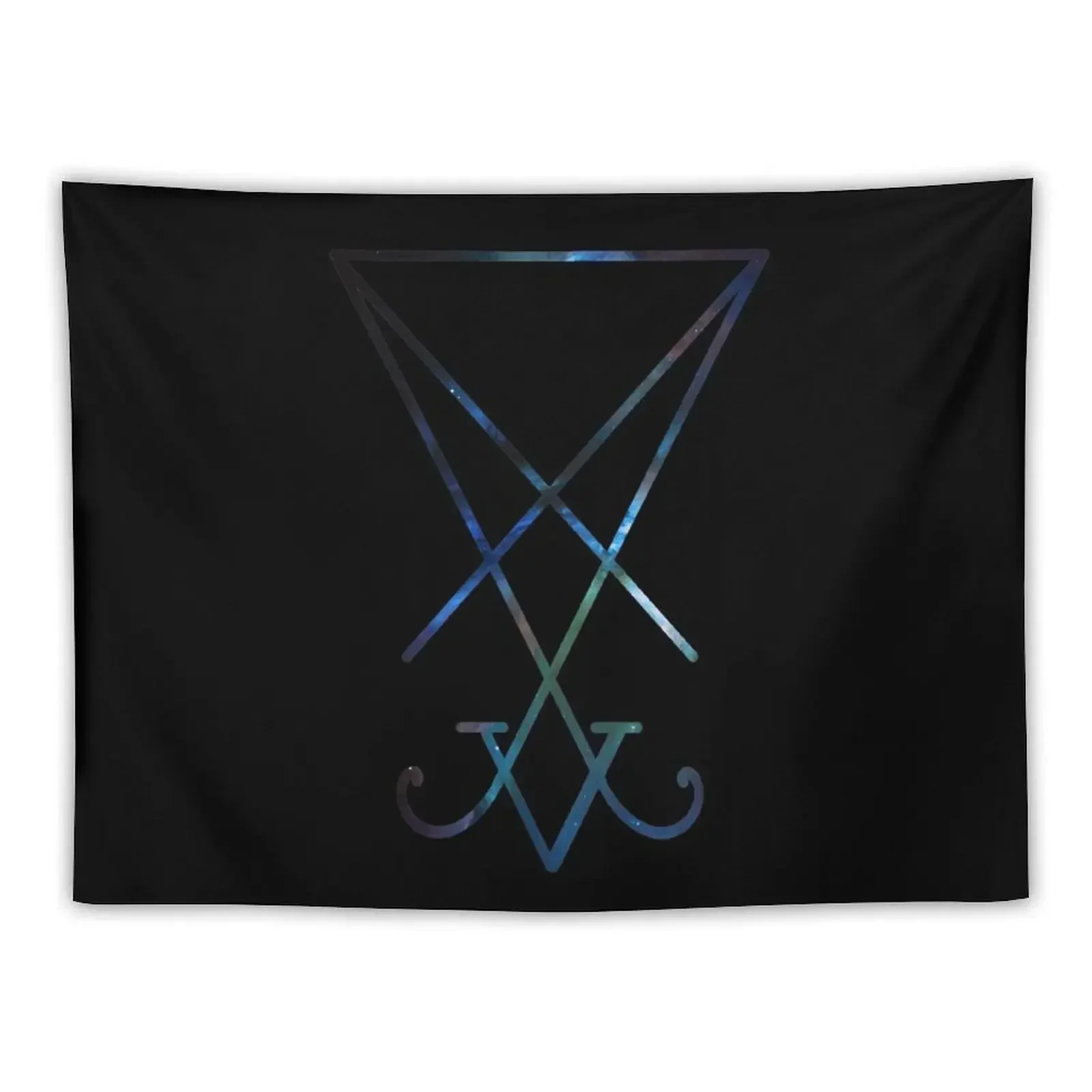 

Sigil of Lucifer / Seal of Satan infused with Orion Nebula Tapestry On The Wall Aesthetic Room Decorations Tapestry