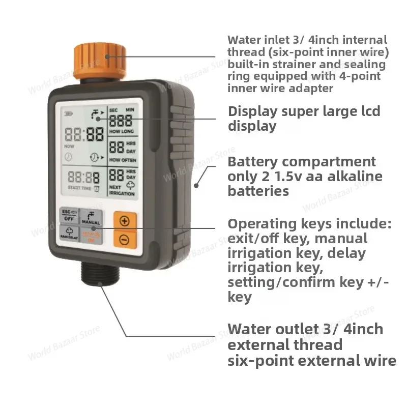 

Automatic Flower watering timer,intelligent screen,Outdoor Irrigation,micro-spray,potted plants, watering wonder for lazy people