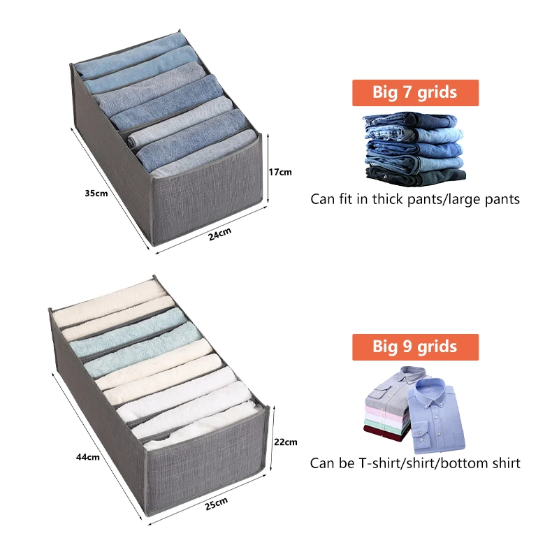 Folded pants organizer Jeans T-shirt Storage Box Closet Organizer Drawer Divider Boxes Underwear Organizers Storage for Clothes