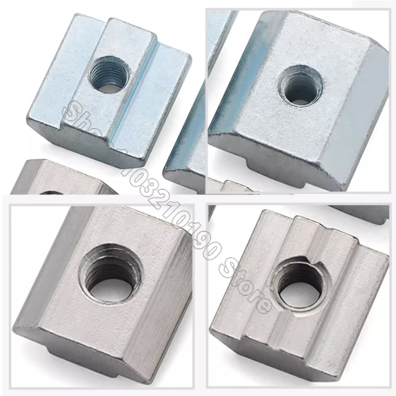 M3 M4 M5 M6-M10 Slot T Block Square Slot nuts EU GB Standard T-Track Sliding Hammer Nut for Aluminum Profile 2020 3030 4040 4545