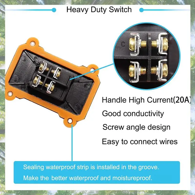 

2025 Trend 2 шт. IP67 Водонепроницаемый встроенный шнуровой переключатель 12 В постоянного тока 20 А DPST Вкл. Выкл. Наружный тумблер с красной подсветкой Кулисная кнопка Dura