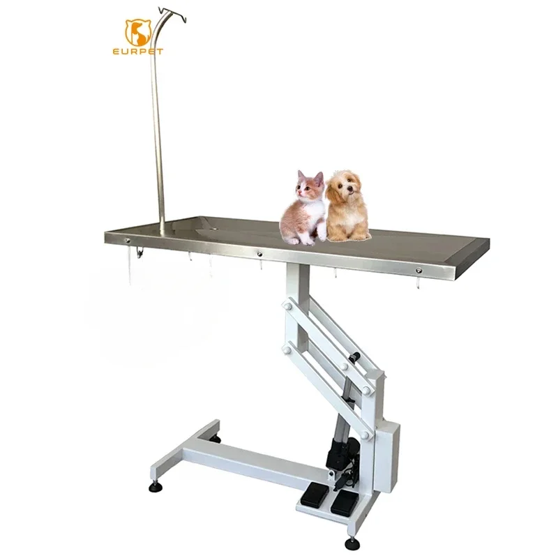 

EURPET Cheap 304 Stainless steel Z Shape Electric Lifting Veterinary Operation Operating Surgical Surgery Table