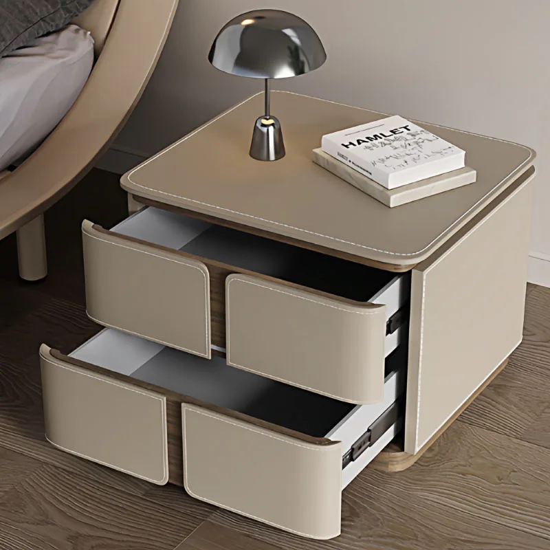 European Organizer Nightstand Decorative Italian Bedside Table New Style Apartment Mesa Cabeceira Storage Bedroom Furniture