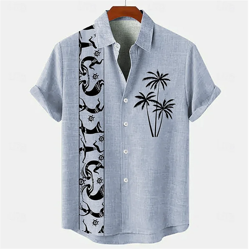 

Men's Fashion Casual Shirt Short Sleeve Top 3D Printed Pattern Clothing Hawaiian Shirt Men's Social Shirt