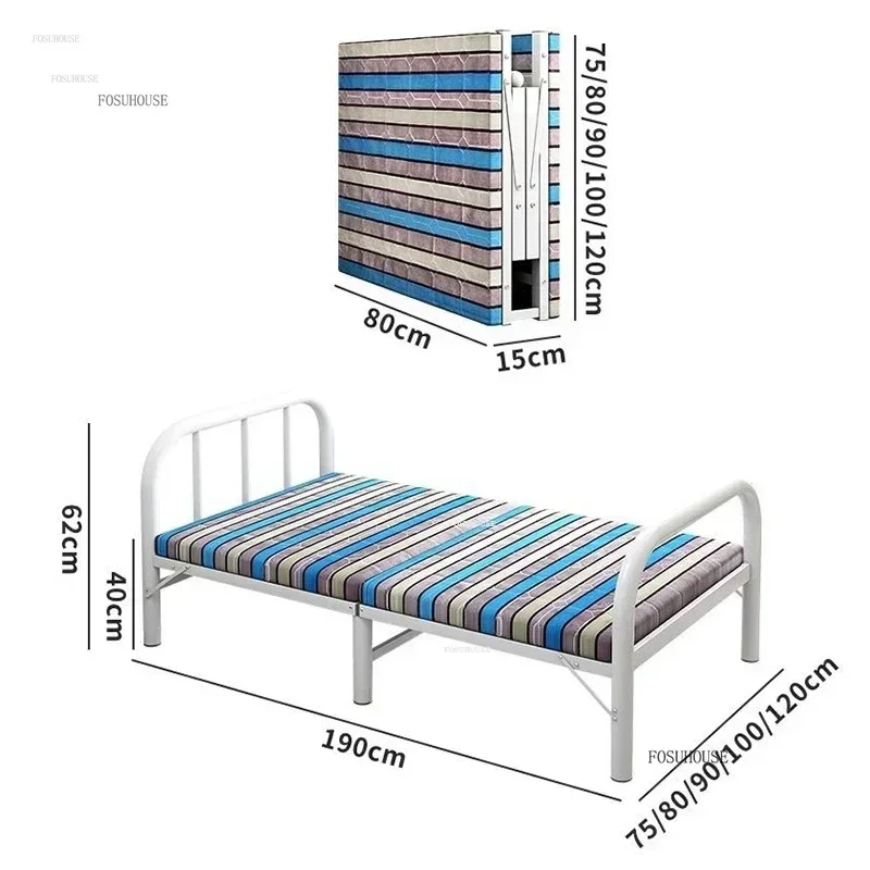 Portable Folding Beds for Sleeping Escort Hard Board Beds Multi-purpose Folding Bed for Office Lunch Break Household Single Bed
