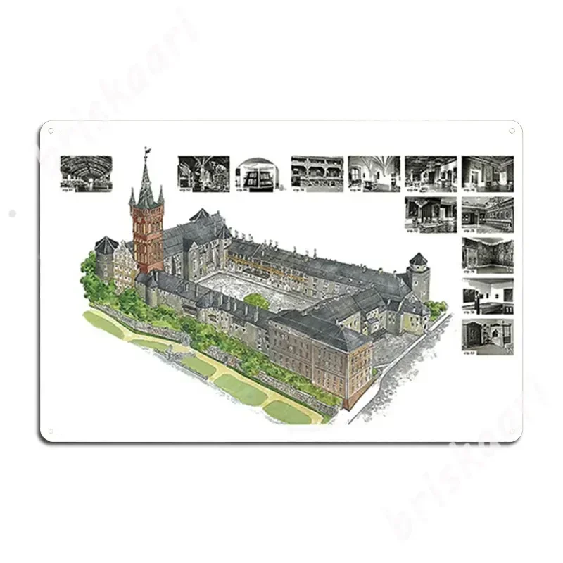 Königsberg Castle In Detail Metal Signs Club Party Club Bar Custom Plaques Tin sign Posters