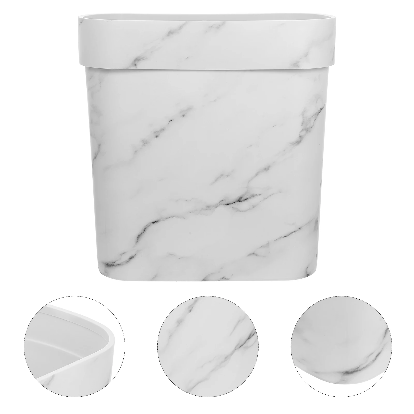 

Slim Gap Trash Can Bathroom Bedroom Space-Saving Small Garbage Bin With Lid Cute Pp Vintage Wastebasket Decorative Waste Basket