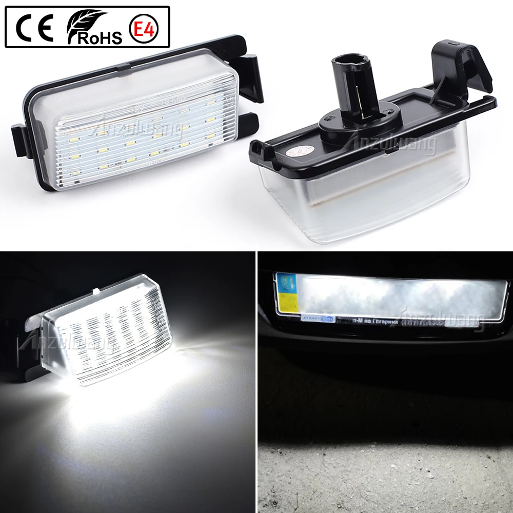 

1 Pair Car LED License Plate Lights Number Plate Lamp for Nissan Tiida Livina Versa Cube For Infiniti Skyline V35 V36 G35 G37