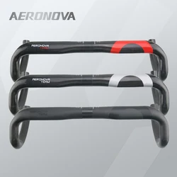 AERONOVA Carbon Fiber Road Bike Handlebar 31.8, Carbon Fiber Handlebars Bike Bent Handle Bar, 31.1 - 32.5 Aero Bars Drop Bars