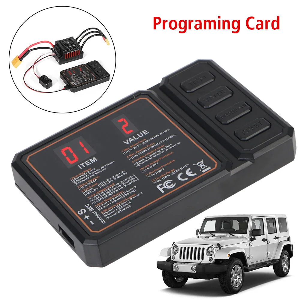 RC Car Axial SCX10 TRX4 MST CFX EX86100 ESC Electronic Speed Controller Programing Card Original for RC Boats 50 to 150A