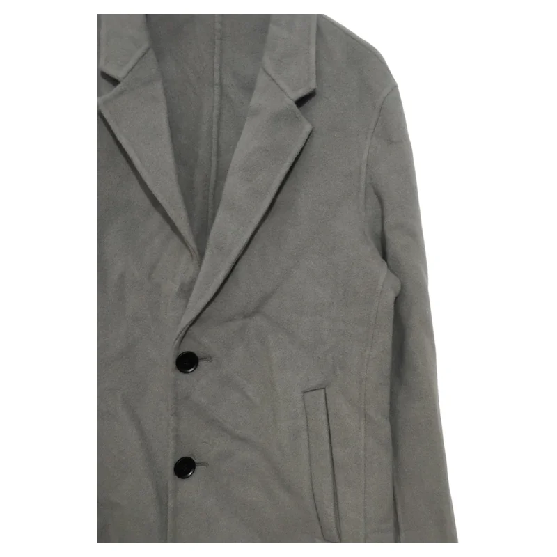 

Мужское осенне-зимнее шерстяное пальто свободного покроя, длинное свековое пальто на одной пуговице, однотонное модное повседневное модное пальто, верхняя одежда