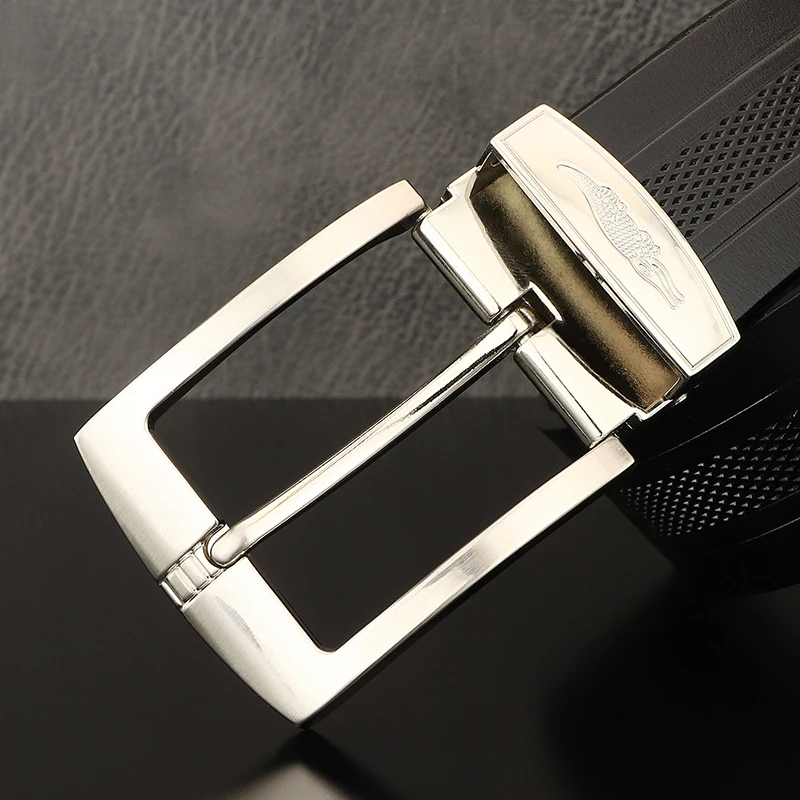 High quality luxury designer belts men brand big pin buckle famous grain leather 3.8cm cowhide vintage casual ceinture homme