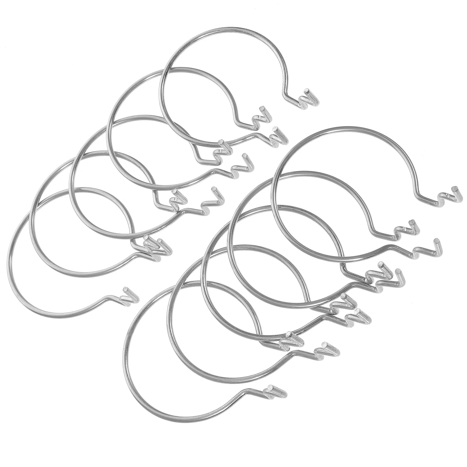 10pcs Silver Iron Wire Pegboard Hooks for Hanging ganizing Garage Shop Metal Hoop Style Hangers 678 Space Saving Storage