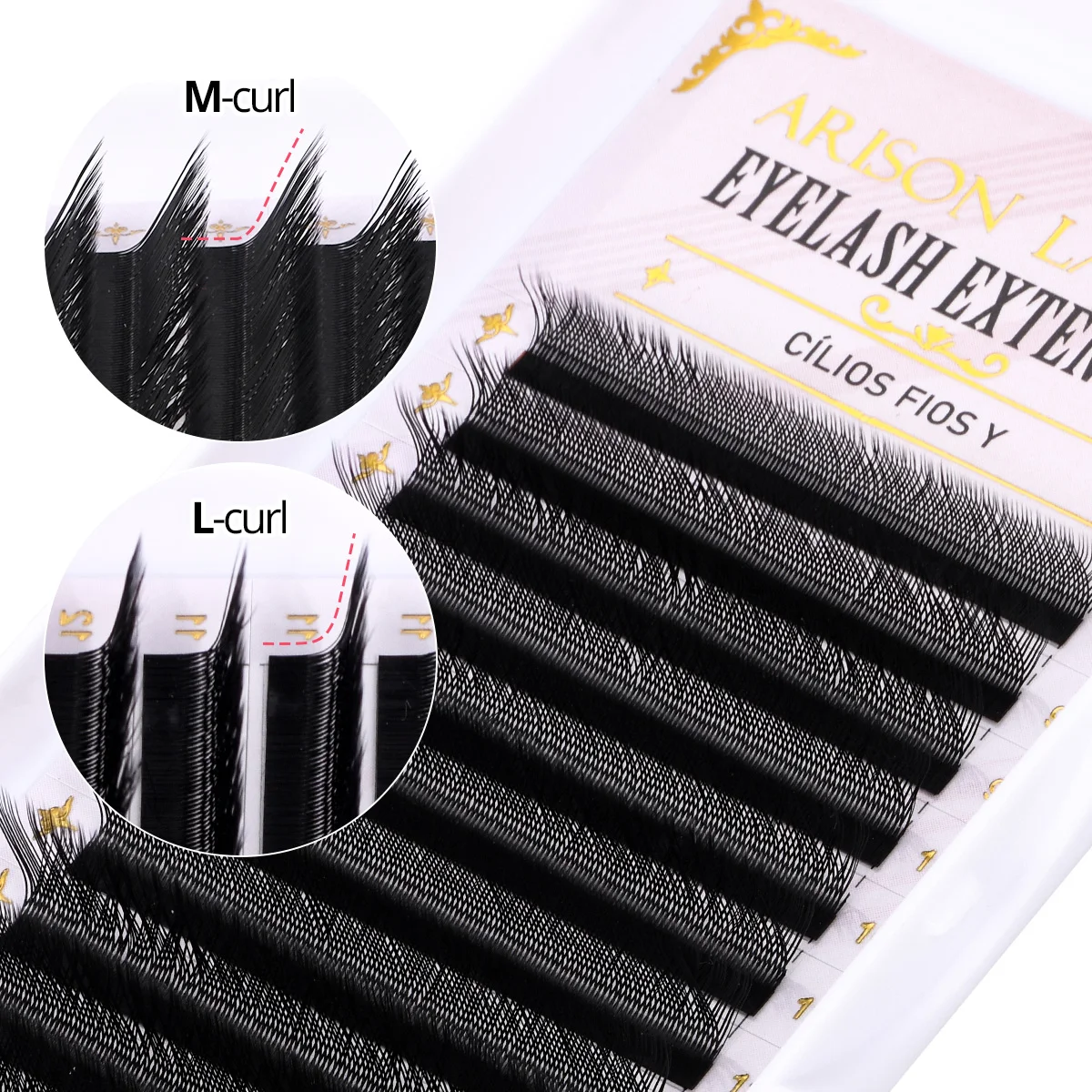 ARISON L/M Curl YY 3D 4D 5D cils en forme de W préfabriqués Volume ventilateurs Extension de cils 12 lignes maille faux cils pour Premium doux